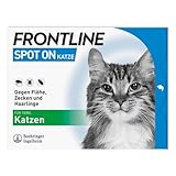 FRONTLINE Spot ON Katze gegen Zecken, Flöhe & Haarlinge (für Jede Größe & Gewicht) - 3X Pipetten für bis zu 3 Monate Schutz - wasserfest